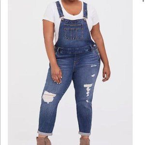 Torrid CROP OVERALL - VINTAGE STRETCH LIGHT WASH